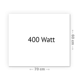 Heizprinz Infrarotheizung Glas weiß 400 Watt rahmenlos 60 x 70 cm
