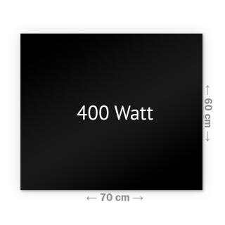 Heizprinz Infrarotheizung Glas schwarz 400 Watt rahmenlos 60 x 70 cm