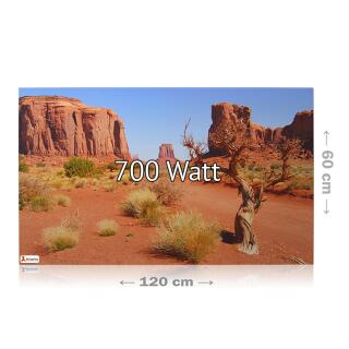 Heizprinz Infrarotheizung Glasbild 700 Watt rahmenlos 60  x 120 cm