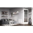 Heizprinz Teilspeicherheizung niedrig 1600 Watt 1280 x 340 x 70 mm, 35 kg, Oberfläche weiß RAL 9003, glatt glänzend Inkl. Befestigungskonsole für Wand